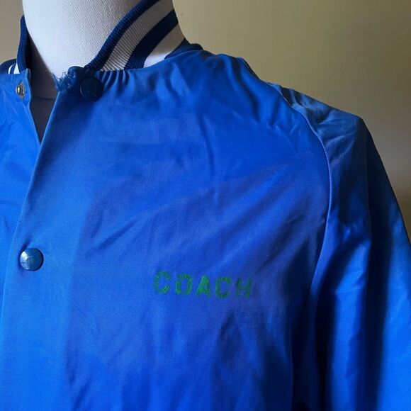Vintage 80s Don Alleson Athletic Coach Jacket Royal Blue Wrestling CNS Northstar - Picture 2 of 11